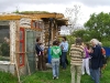 visitors at the log cabin