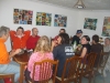 Dining room in the farm house, during a work camp